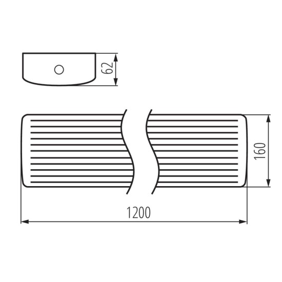 Kanlux LED-Langfeldleuchte MEBA LED Weiß 33891
