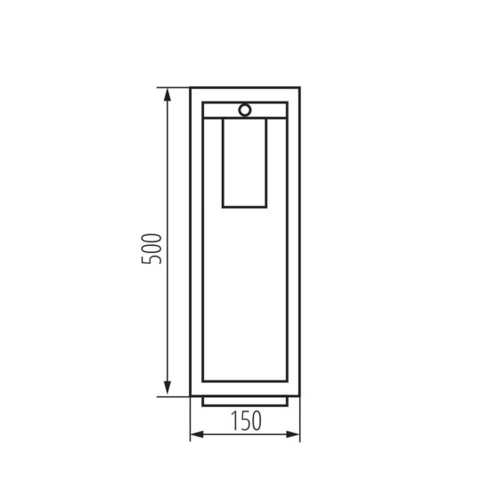 Kanlux Außenlampe VIMO E27 Schwarz IP44 Bewegungssensor 34986