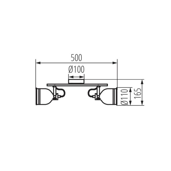 Kanlux Wand-Deckenleuchte DERATO E14 Weiß/Silberfarben 2x 35643