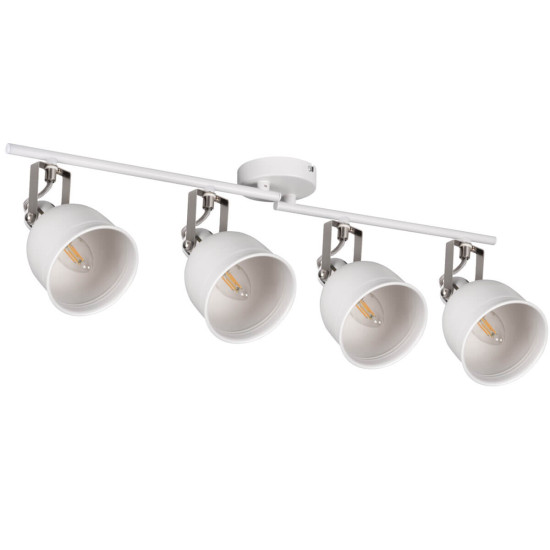 Kanlux Wand-Deckenleuchte DERATO E14 Weiß/Silberfarben 4x 35647