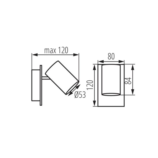 Kanlux Wand-Deckenleuchte EVALO GU10 Weiß 35690