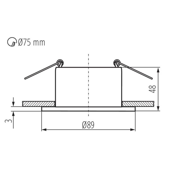 Kanlux Einbau-Downlight, Einbauleuchte GLOZO DSO Gx5,3/GU10 Gold/Schwarz 36224