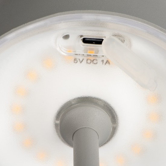 Kanlux 36326 INITA LED Akku Tischleuchte dimmbar Grau IP54