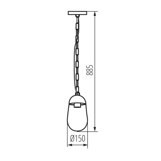 Kanlux Außenleuchte, Outdoorlampe LIEGO E27 Schwarz IP44 36531