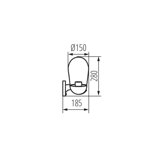 Kanlux Außenleuchte, Outdoorlampe LIEGO E27 Schwarz IP44 Bewegungssensor 36533
