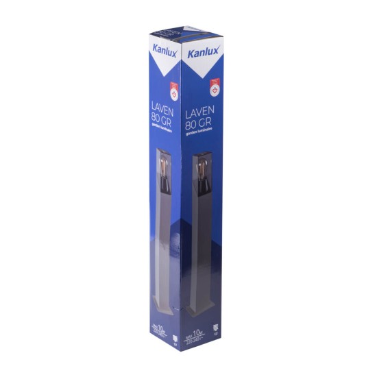 Kanlux Außenleuchte, Outdoorlampe LAVEN E27 Graphit IP44 36545
