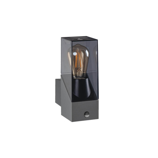 Kanlux Außenleuchte, Outdoorlampe LAVEN E27 Graphit IP44 Bewegungssensor 36547