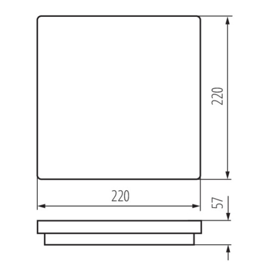 Kanlux 38775 BENO CCT LED Deckenleuchte 12/18W 3000/3500/4000K Neutralweiss IP65 Sensor