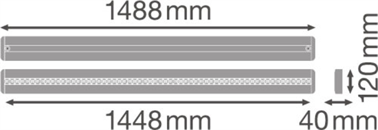 Ledvance Linear Indiviled Direct 1500 48W 4000K LED Büroleuchte