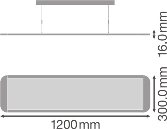 Ledvance Panel Direct/Indirect 1200 Ugr<19 36W 3000K Deckenleuchte