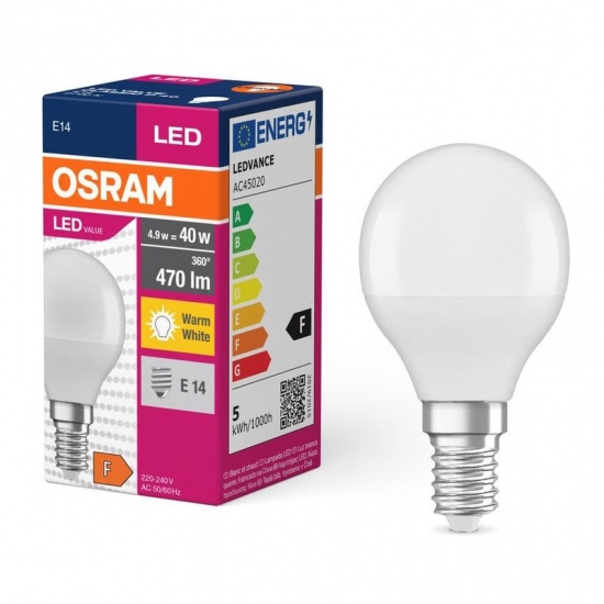 Osram LED Lampe Value Classic P 4.9W warmweiss E14 4058075147898 wie 40W