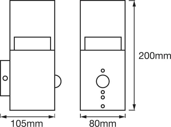 LEDVANCE LED Außenleuchte ENDURA Style Crystal Wall Sensor 5W