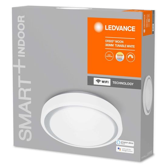 LEDVANCE LED Leuchte ORBIS SMART+ Tunable White Moon 380 grau Appsteuerung