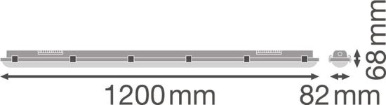 LEDVANCE LED Feuchtraumleuchte Damp Proof 120cm 18W 6500K IP65