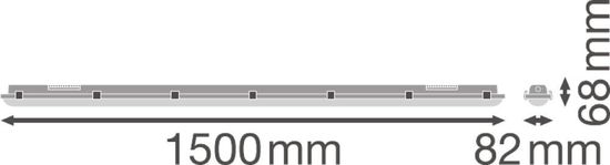 LEDVANCE LED Feuchtraumleuchte Damp Proof 150cm 26W 4000K IP65