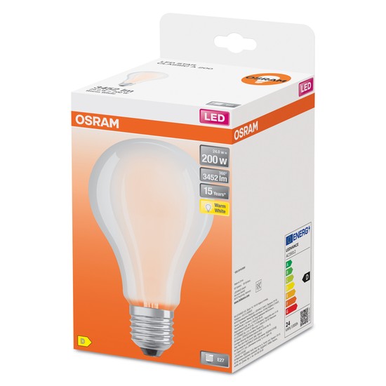 OSRAM LED Lampe Star matt E27 24W 3452lm warmweiss 2700K wie 200W