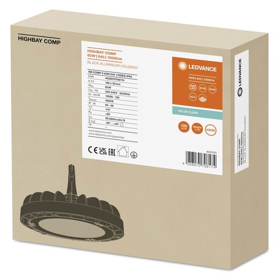 LEDVANCE HIGH BAY COMPACT 83W 840 110DEG IP65 4058075708174