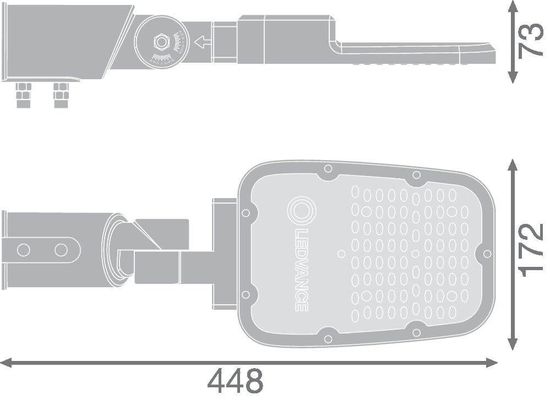 LEDVANCE STREETLIGHT AREA SMALL Straßenleuchte RV20ST 45W 727 5850lm 2700K warmweiss IP66 4058075725096