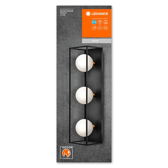 LEDVANCE Deckenleuchte Decor Square 55x15cm 3 x G9 IP44 4058075756946