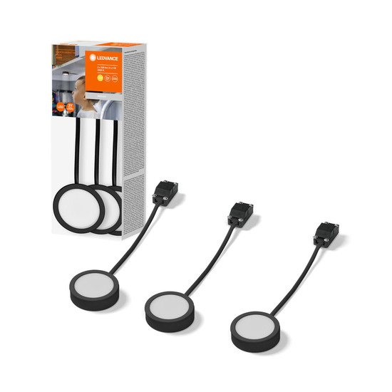 LEDVANCE LED Spot Spot Puck 65mm 3 x 3W Black Warmweiss 4058075791589