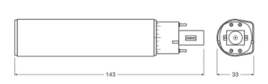 LEDVANCE DULUX LED HF EVG & AC MAINS 230V-direkt 7W 840 G24Q-2 G24q-2 770lm 4000K neutralweiss wie 18W 4058075821996