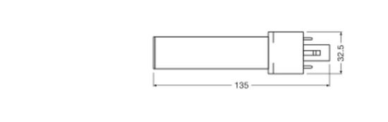 LEDVANCE DULUX LED EM KVG & AC MAINS 230V-direkt 3.5W 830 G23 360lm 3000K warmweiss wie 7W 4058075822931