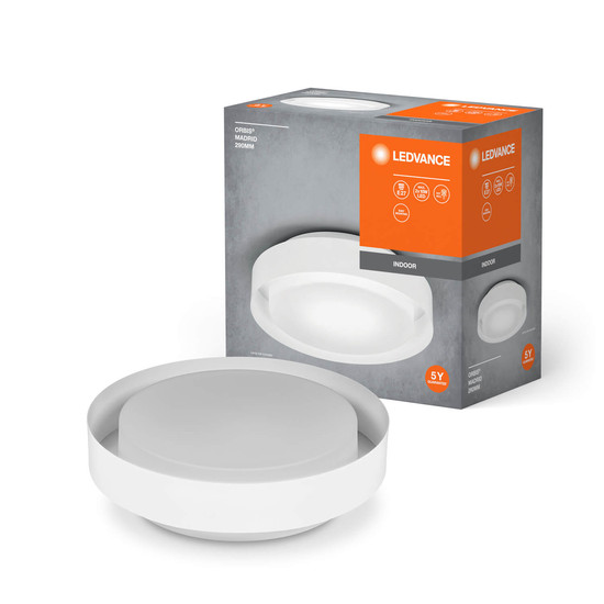 LEDVANCE Deckenleuchte ORBIS MADRID 29cm 2XE27 WT 4058075828889