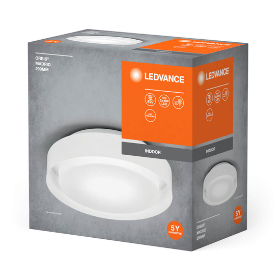 LEDVANCE Deckenleuchte ORBIS MADRID 29cm 2XE27 WT 4058075828889