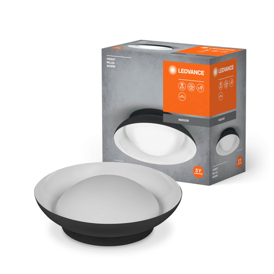 LEDVANCE Deckenleuchte ORBIS MILAN 30,5cm 2XE27 BK 4058075829107