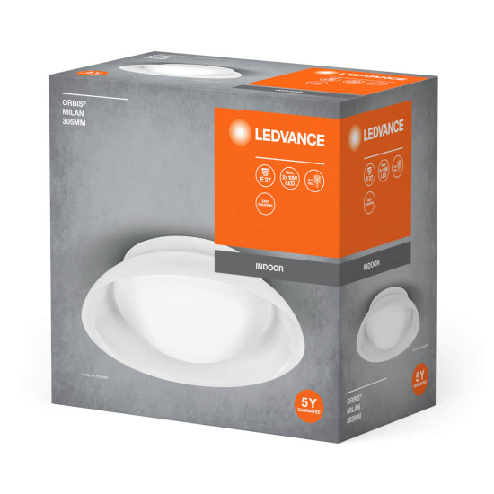 LEDVANCE Deckenleuchte ORBIS MILAN 30,5cm 2XE27 WT 4058075829121