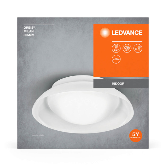 LEDVANCE Deckenleuchte ORBIS MILAN 30,5cm 2XE27 WT 4058075829121