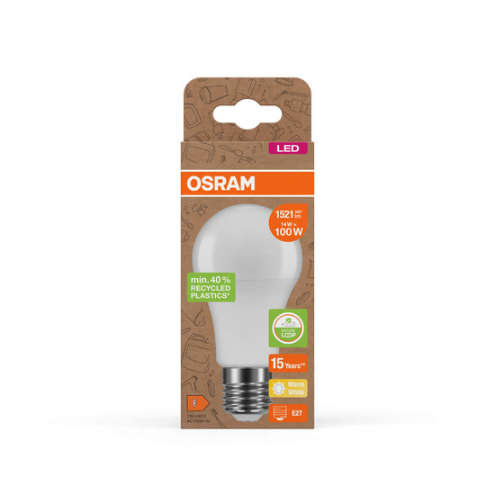 OSRAM LED Lampe PCR LAMPS WITH CLASSIC A 14W 827 Frosted E27 Warmweiss 4058075831889