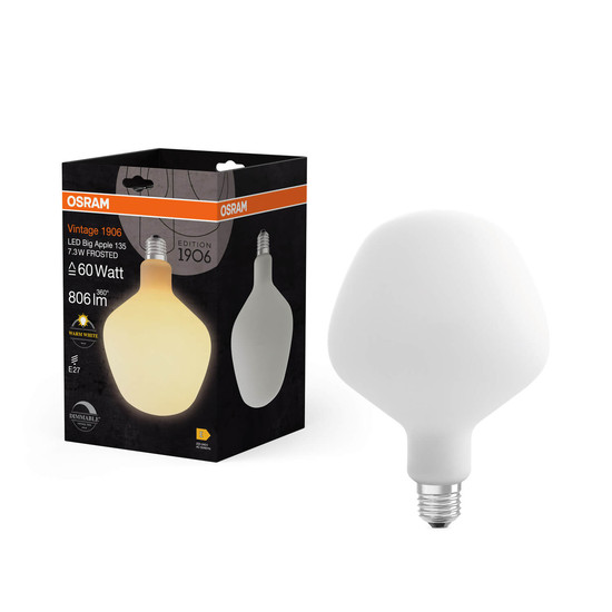 OSRAM LED Lampe Vintage 1906 CLASSIC Globe 7.3W 827 Frosted E27 Dimmbar Warmweiss 4058075836204