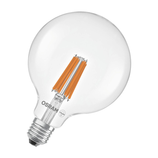 OSRAM LED Lampe LAMPS ENERGY CLASS A höchste Energieeffizienzklasse A Filament CLASSIC Globe 7.2W 827 Clear E27 Warmweiss 4058075839601