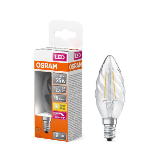 OSRAM LED Lampe Retrofit CLASSIC BW 2.8W 827 Clear E14 Dimmbar Warmweiss 4058075839823