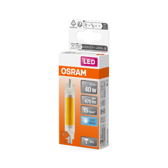 OSRAM LED Lampe SLIM LINE R7S 4.5W 840 Glas R7s Neutralweiss 4058075840461