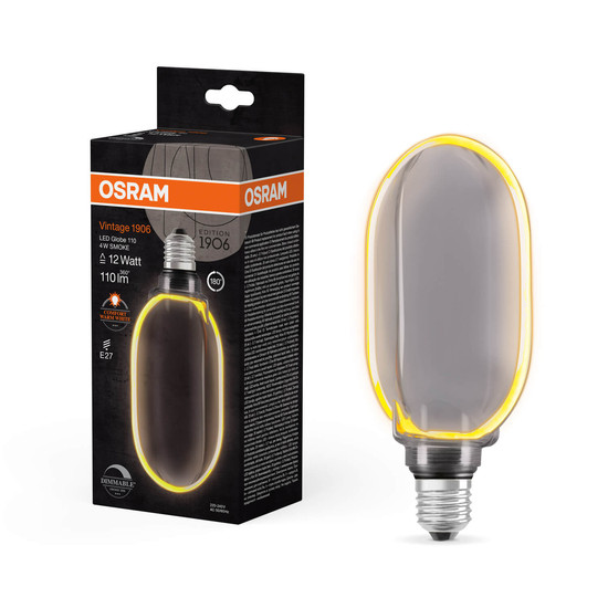 OSRAM LED Lampe VINTAGE 1906 CLASSIC GLOBE O - SHAPE Filament 4W 818 Smoke E27 Dimmbar Warmweiss 4058075846081