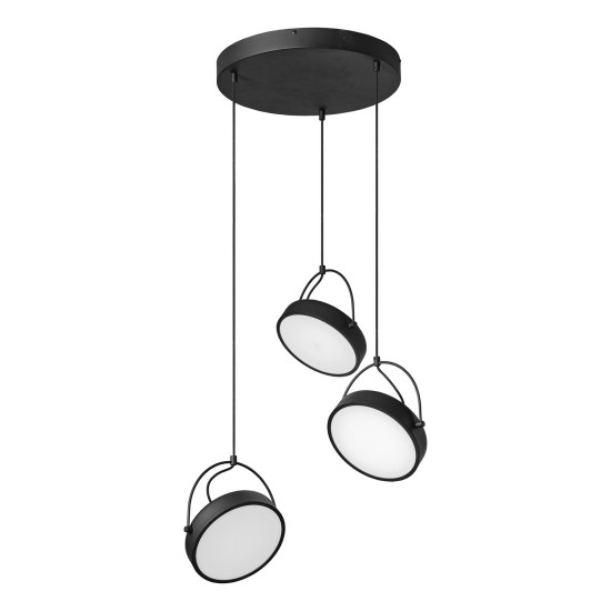 OSRAM LED Pendelleuchte Decor Puck 3XPendant PL 36W 930 Black 4058075846586