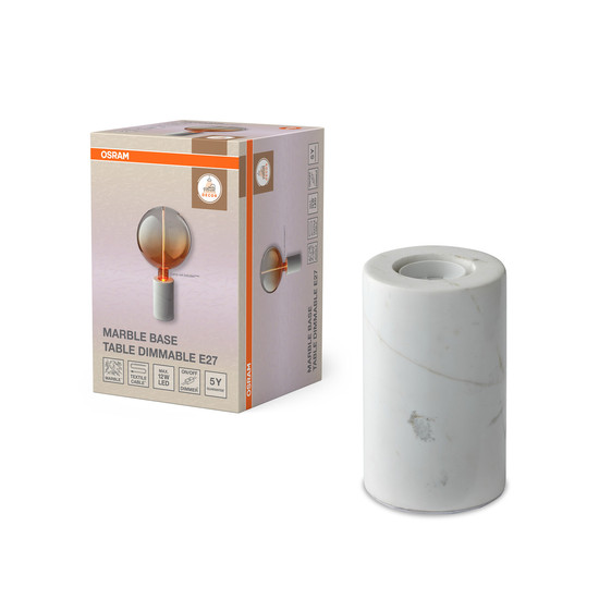 OSRAM Tischleuchte Decor Marble Base Table Dim E27 White Dimmbar 4058075846906