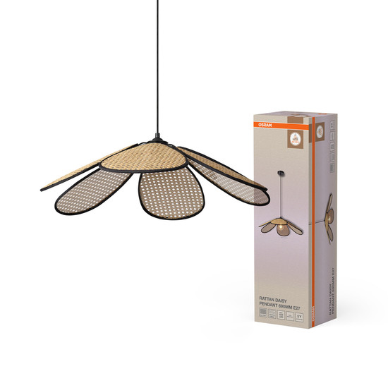 OSRAM Pendelleuchte Decor Rattan Daisy Pendant 690 E27 Brown 4058075847200