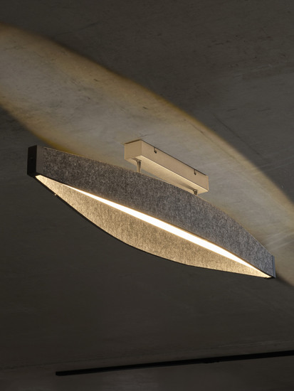 OSRAM LED Deckenleuchte Decor Flat Felt Ceiling 23W 830 Dark Grey Warm weiß 4058075847484