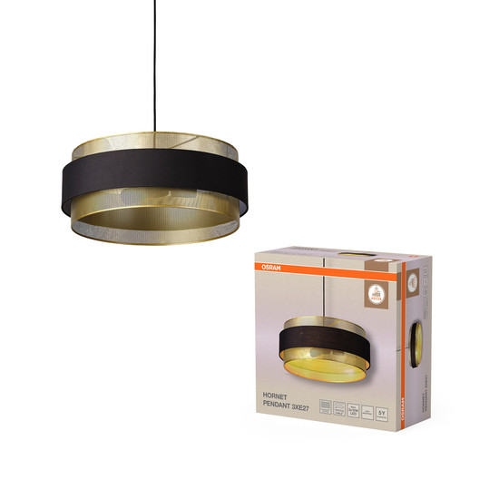 OSRAM Pendelleuchte Decor Hornet Pendant 3XE27 Black 4058075847866
