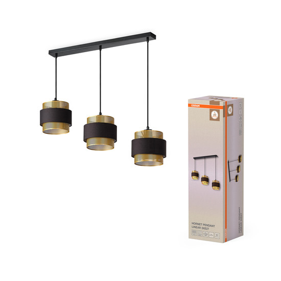 OSRAM Pendelleuchte Decor Hornet Pendant Linear 3XE27 Black 4058075847880