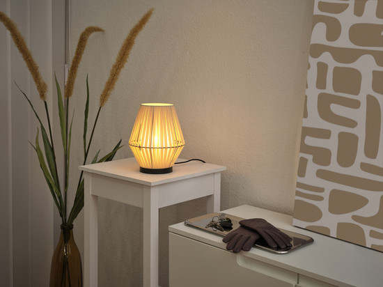 OSRAM Tischleuchte Decor Stripes Table 1XE14 Beige 4058075848009