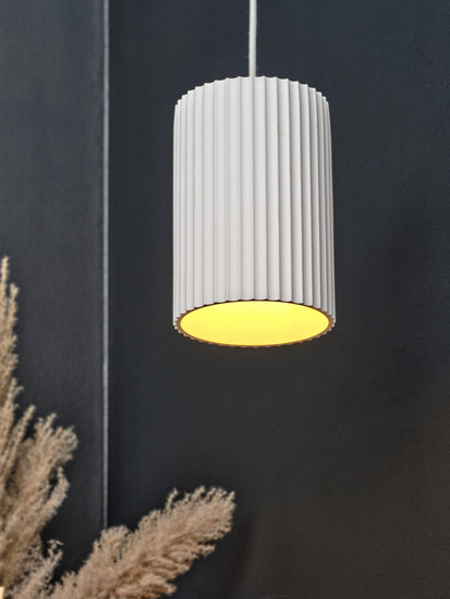 OSRAM Pendelleuchte Decor Plaster Routes Tube Pendant 1XE27 White 4058075848467