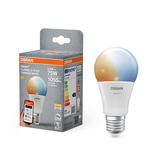 OSRAM LED Zubehör SMART+ MATTER CLASSIC shapes Tunable white 9.5W 827...865 TW E27 Dimmbar Tunable White 4058075851160