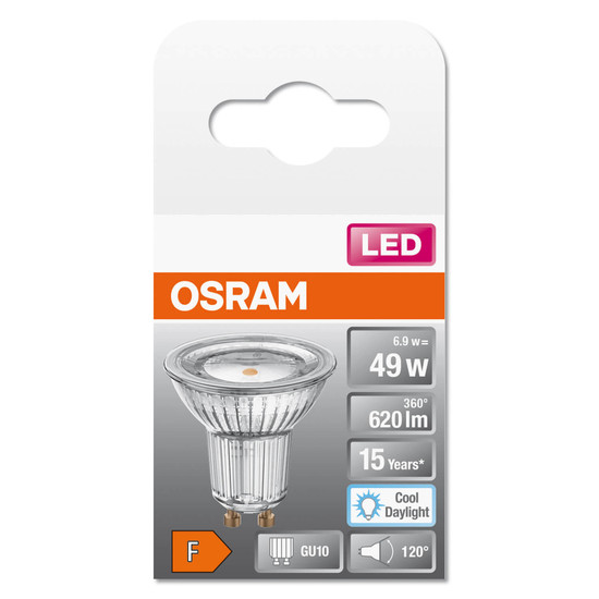 OSRAM LED Spot, Strahler STAR PAR16 6.9W 865 GU10 Kaltweiss 4099854022388