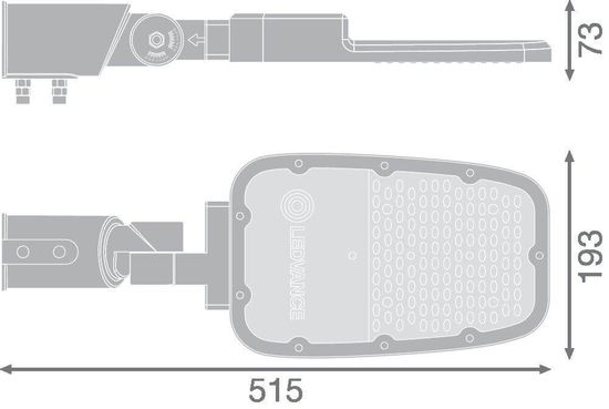 LEDVANCE STREETLIGHT AREA MEDIUM Straßenleuchte RV20ST 65W 765 8775lm 6500K tageslichtweiss IP66 4099854030499