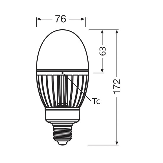 LEDVANCE HQL PRO Lampe für Straßenbeleuchtung E27 29W 4000lm neutralweiss 4000K 360° wie 80W 4099854040702