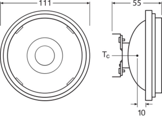 LEDVANCE LED AR111 GLOWdim 7.2W 927 G53 450lm 1800-2700K extra-warmweiss bis warmweiss wie 50W dimmbar 4099854048562